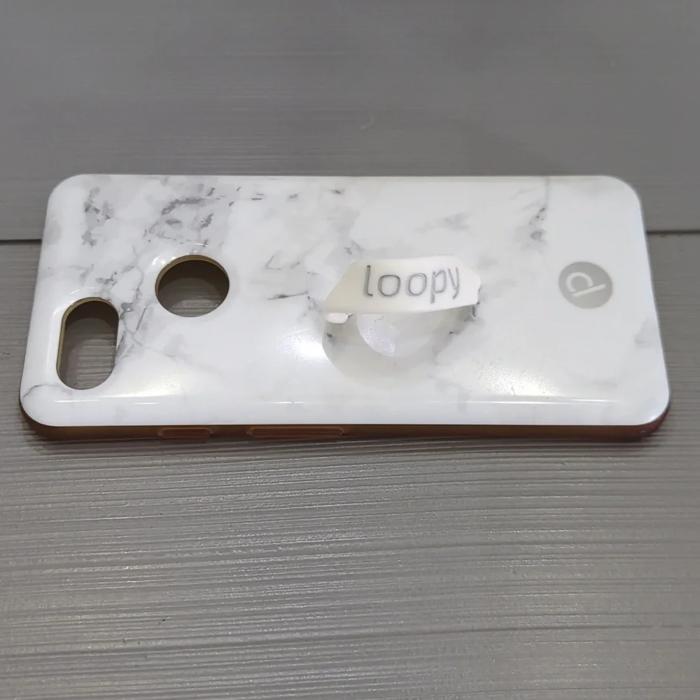 Loopy Google Pixel 3 White/Grey Marble Print Case